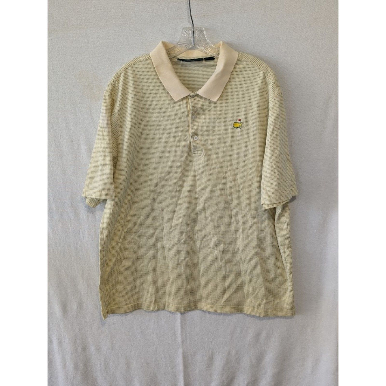 Bobby Jones Pga Masters Yellow Golf Polo Shirt Size Xl